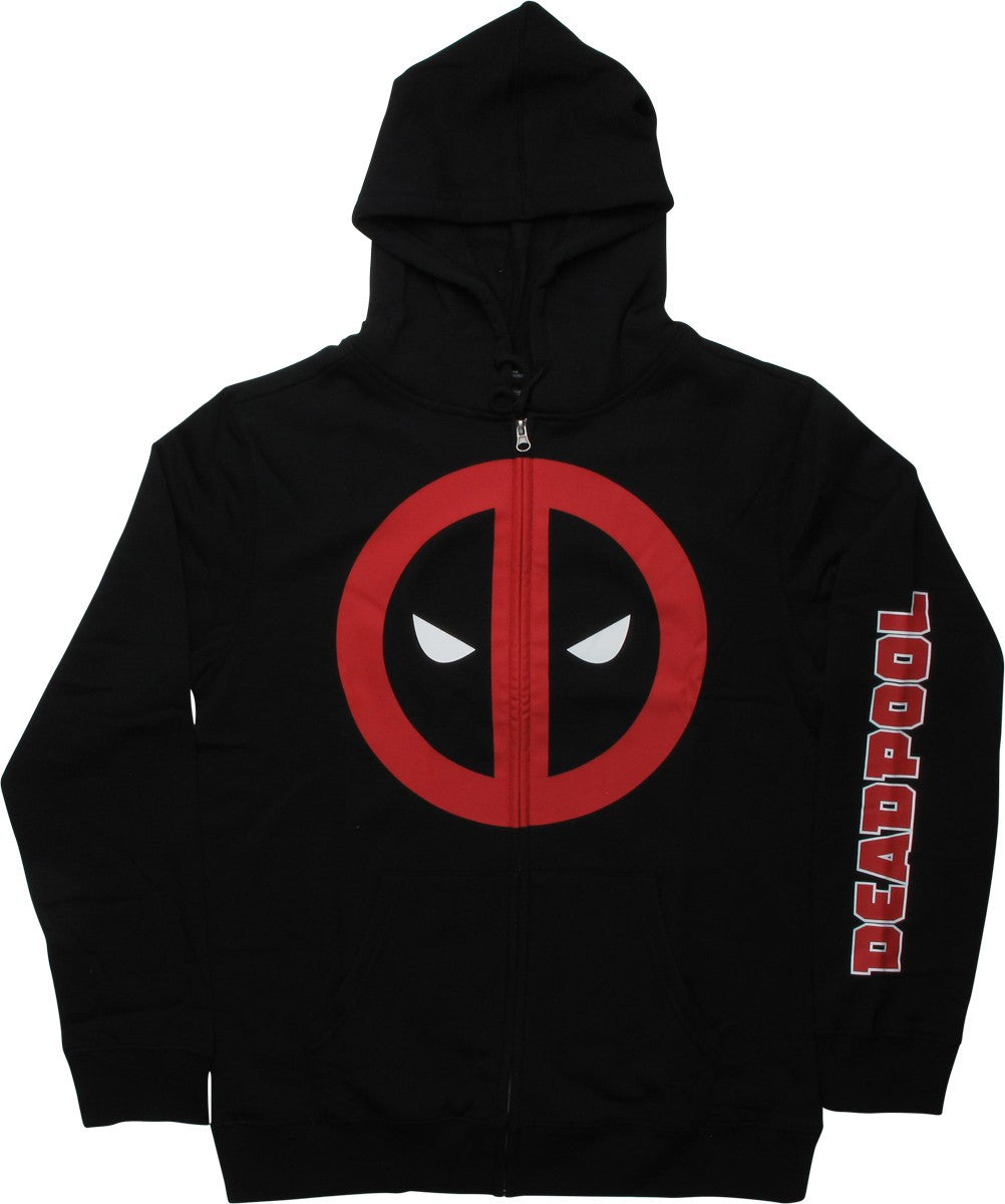 Deadpool Face Logo Zip Hoodie