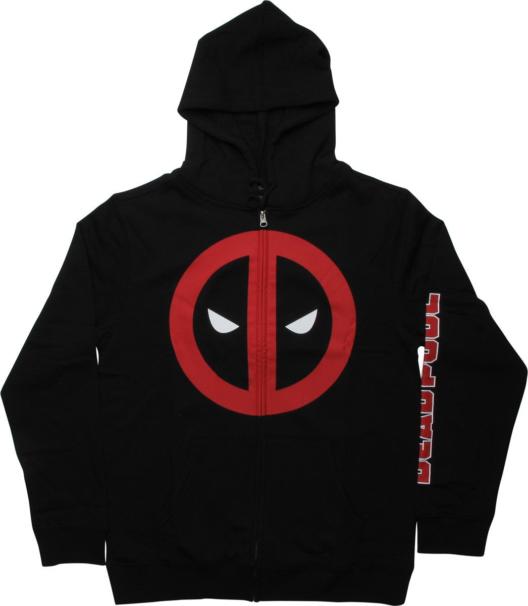 Deadpool Face Logo Zip Hoodie