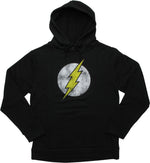 Flash Symbol Distressed Pullover Black Hoodie