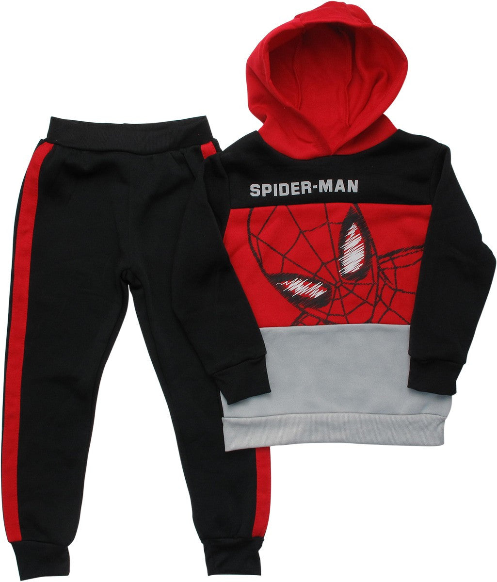 Spiderman Face Juvenile Pants and Hoodie Set
