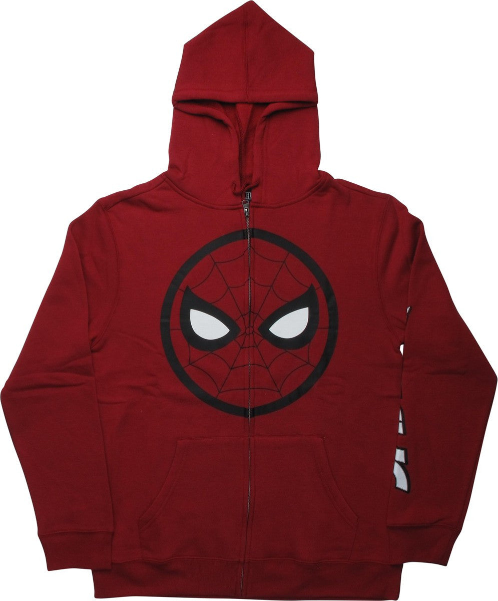 Spiderman Web Face Zip Hoodie