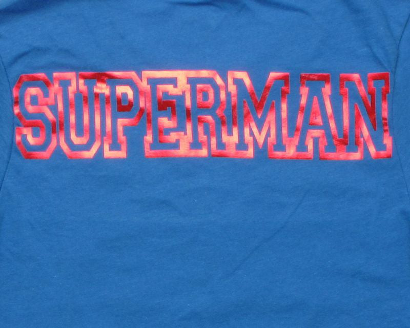 Superman Foil Jersey Baby Tee