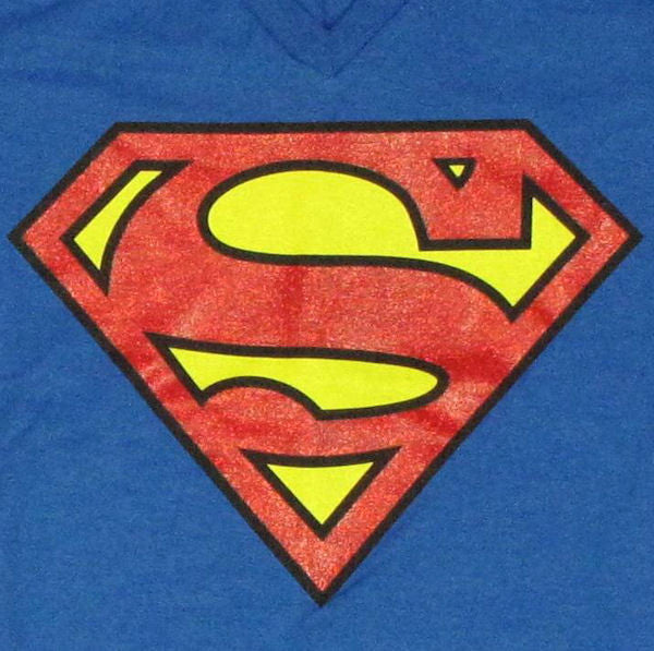 Supergirl Glitter Logo Cape Baby Tee