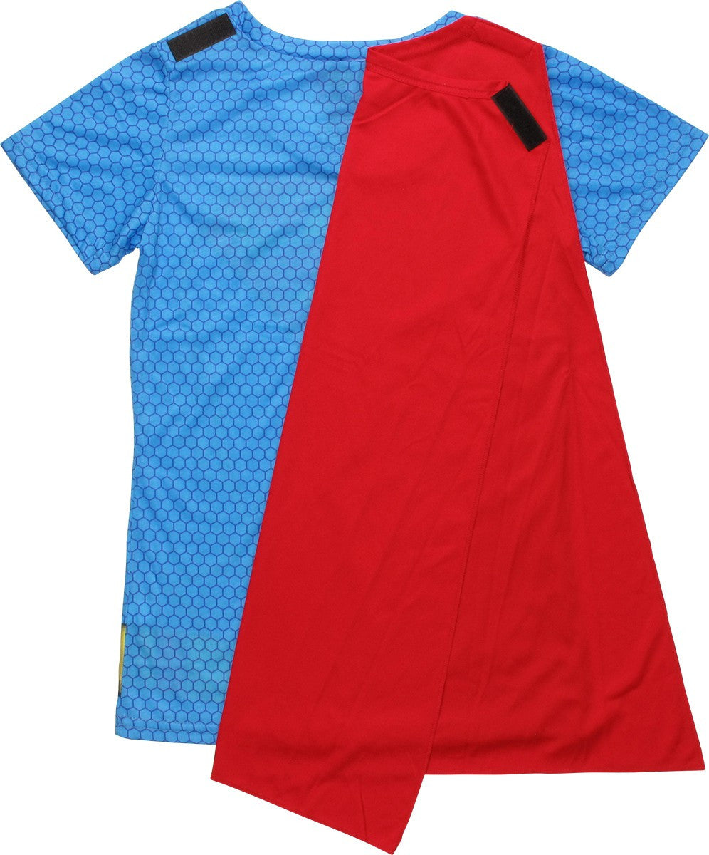 Supergirl Sublimated Logo Cape Juniors T-Shirt