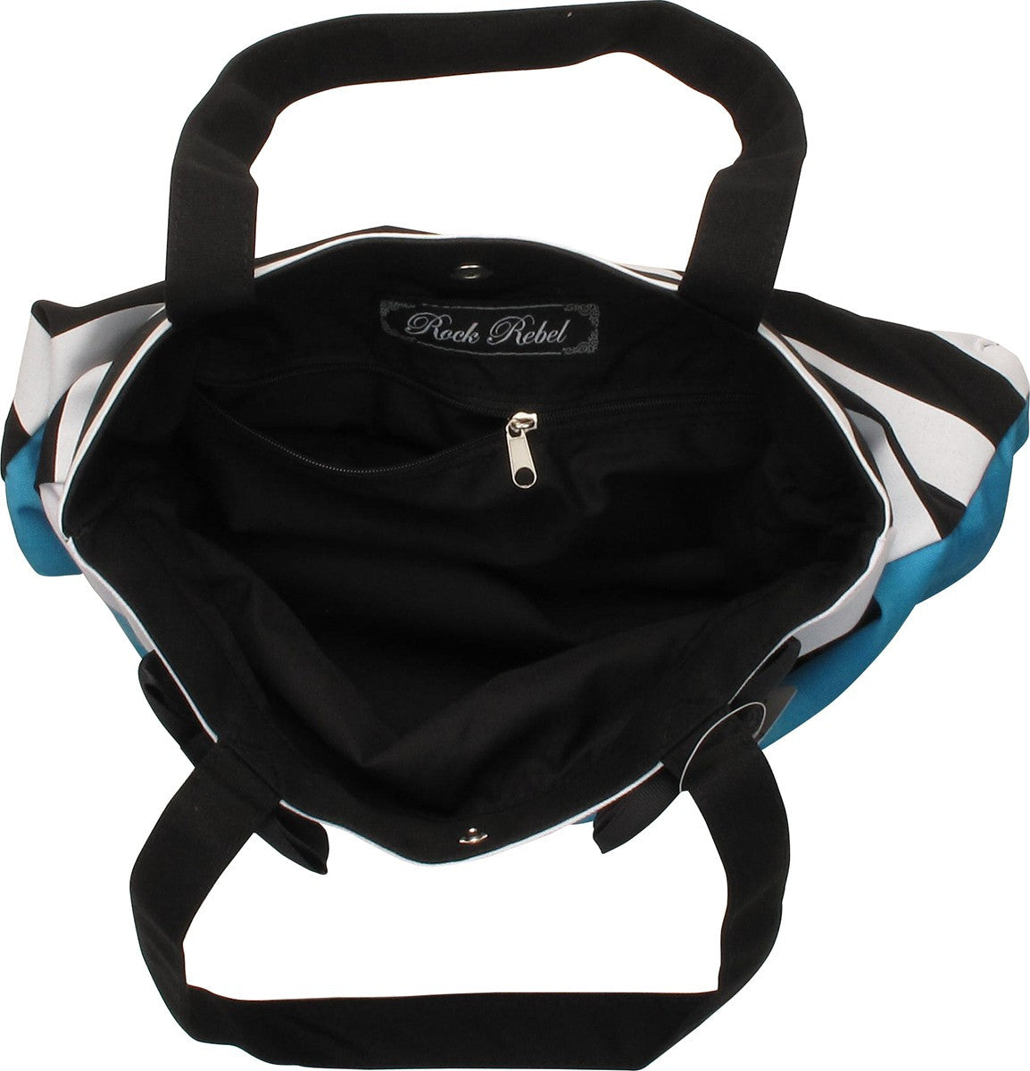 Jaws Poster Striped Tote Bag