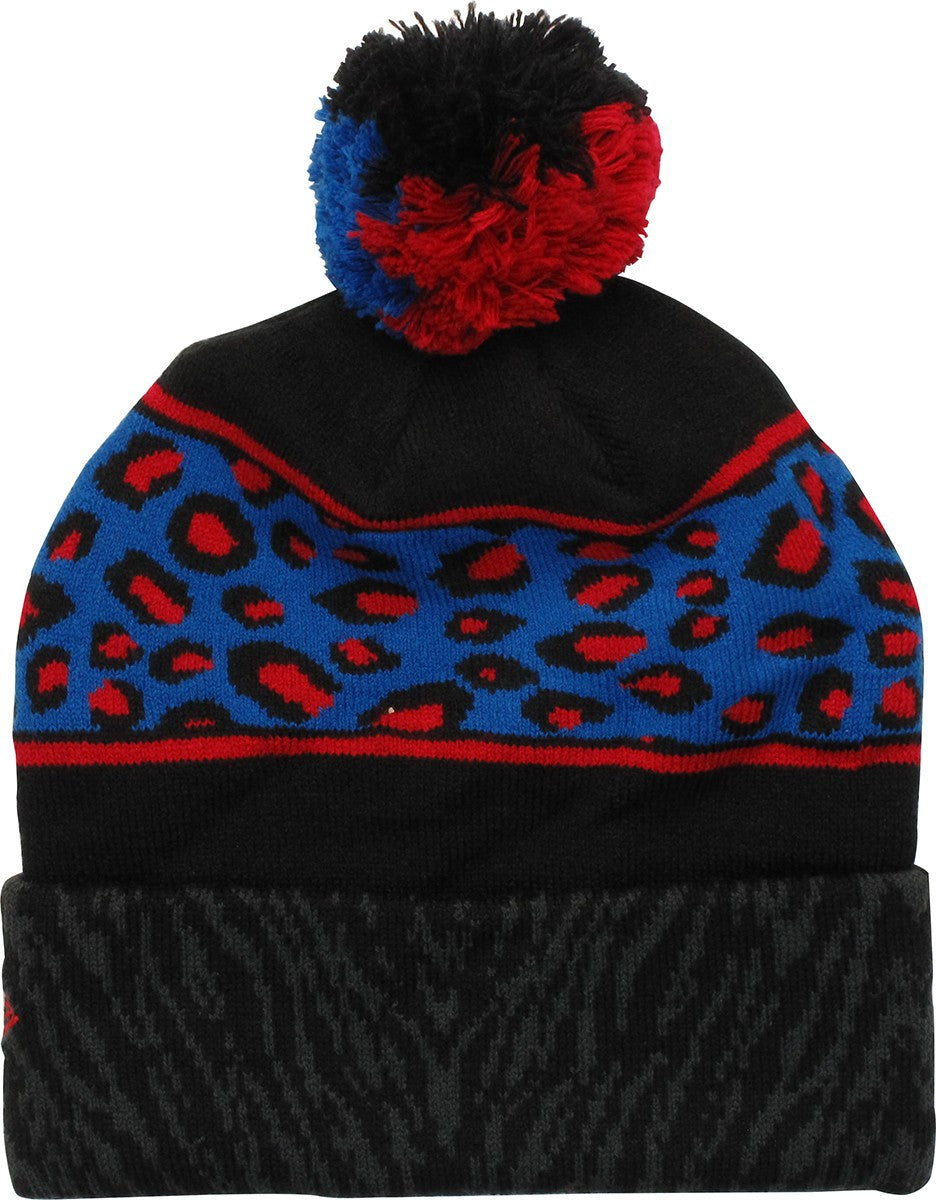 Superman Animal Print Pom Beanie