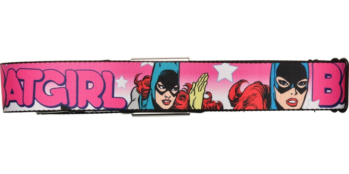 Batgirl Stars Pink Seatbelt Belt