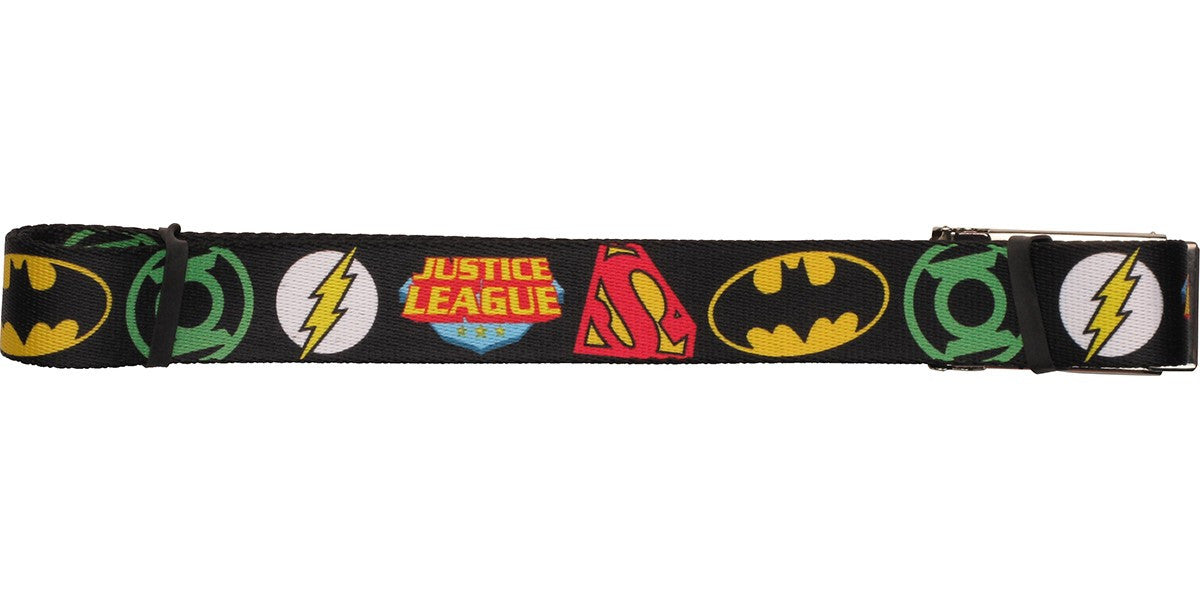 Justice League Logos Mesh Belt
