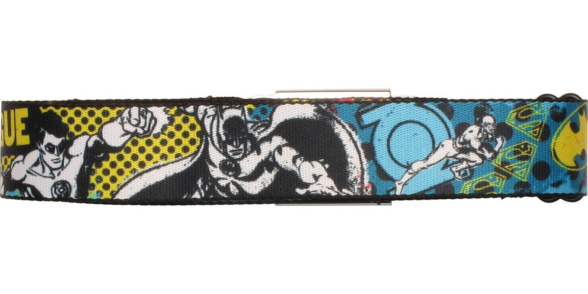 Justice League Spray Group Part Color Seatbelt Mesh Belt