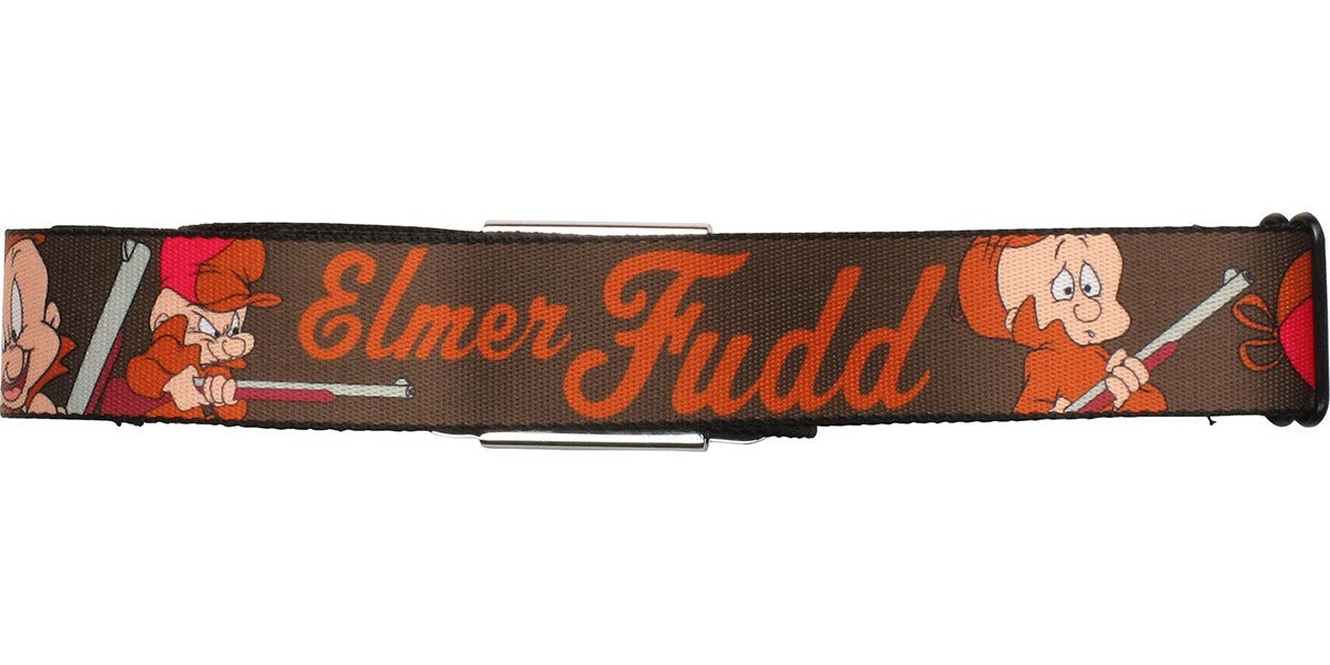 Looney Tunes Elmer Fudd Name Brown Seatbelt Mesh Belt