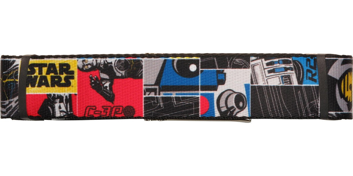 Star Wars R2D2 C3PO Parts Squares Wide Mesh Belt