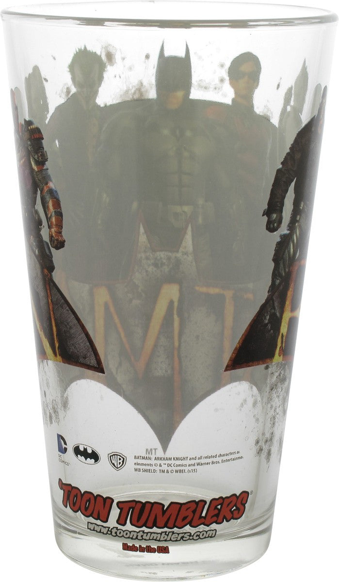 Batman Arkham Knight Group Toon Tumbler Pint Glass