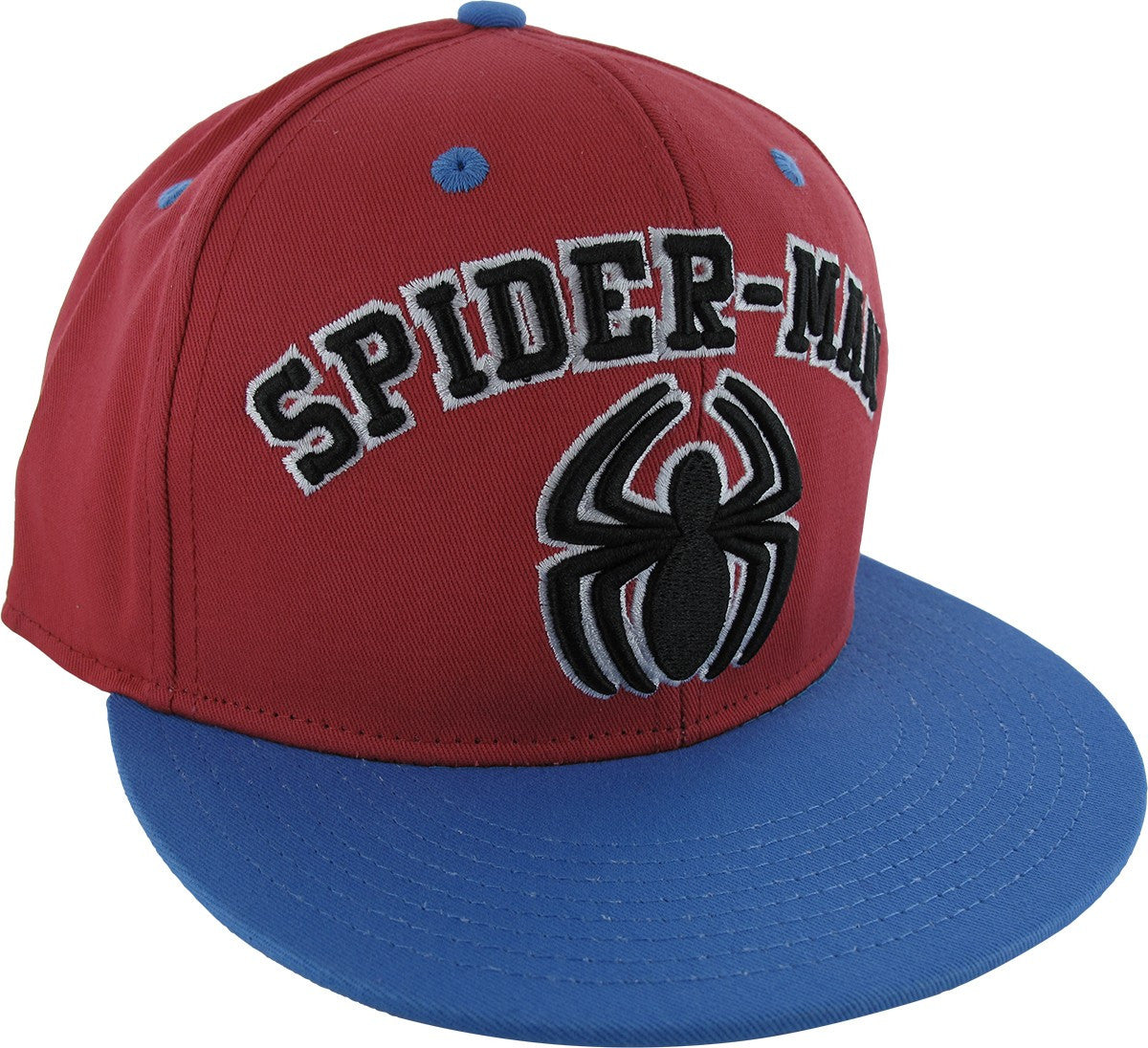 Spiderman Spider Logo and Name Snapback Hat
