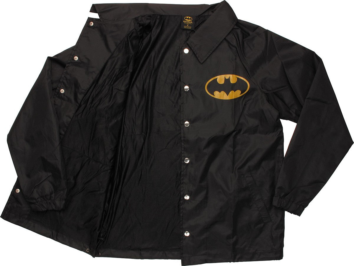 Batman Logo Coach Snap Jacket