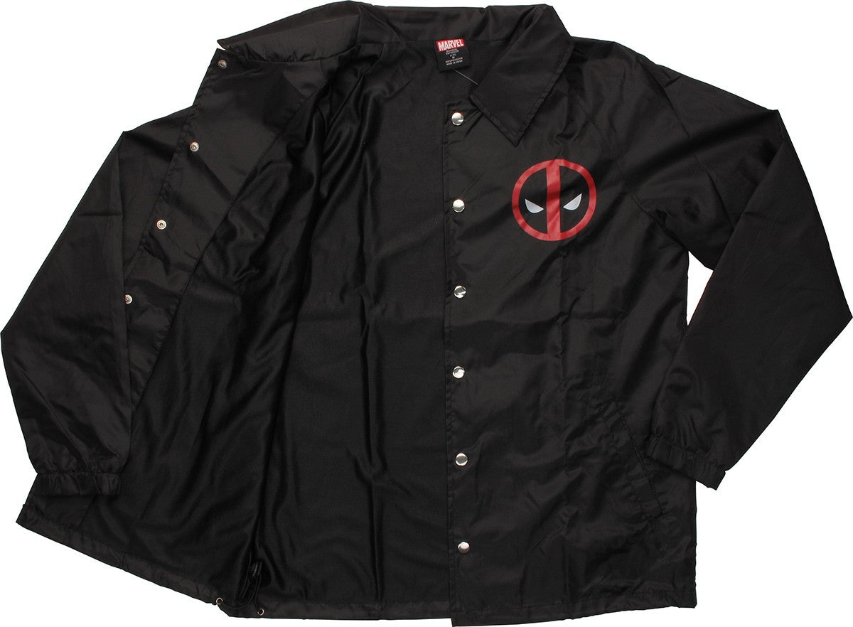 Deadpool Logo Coach Snap Jacket