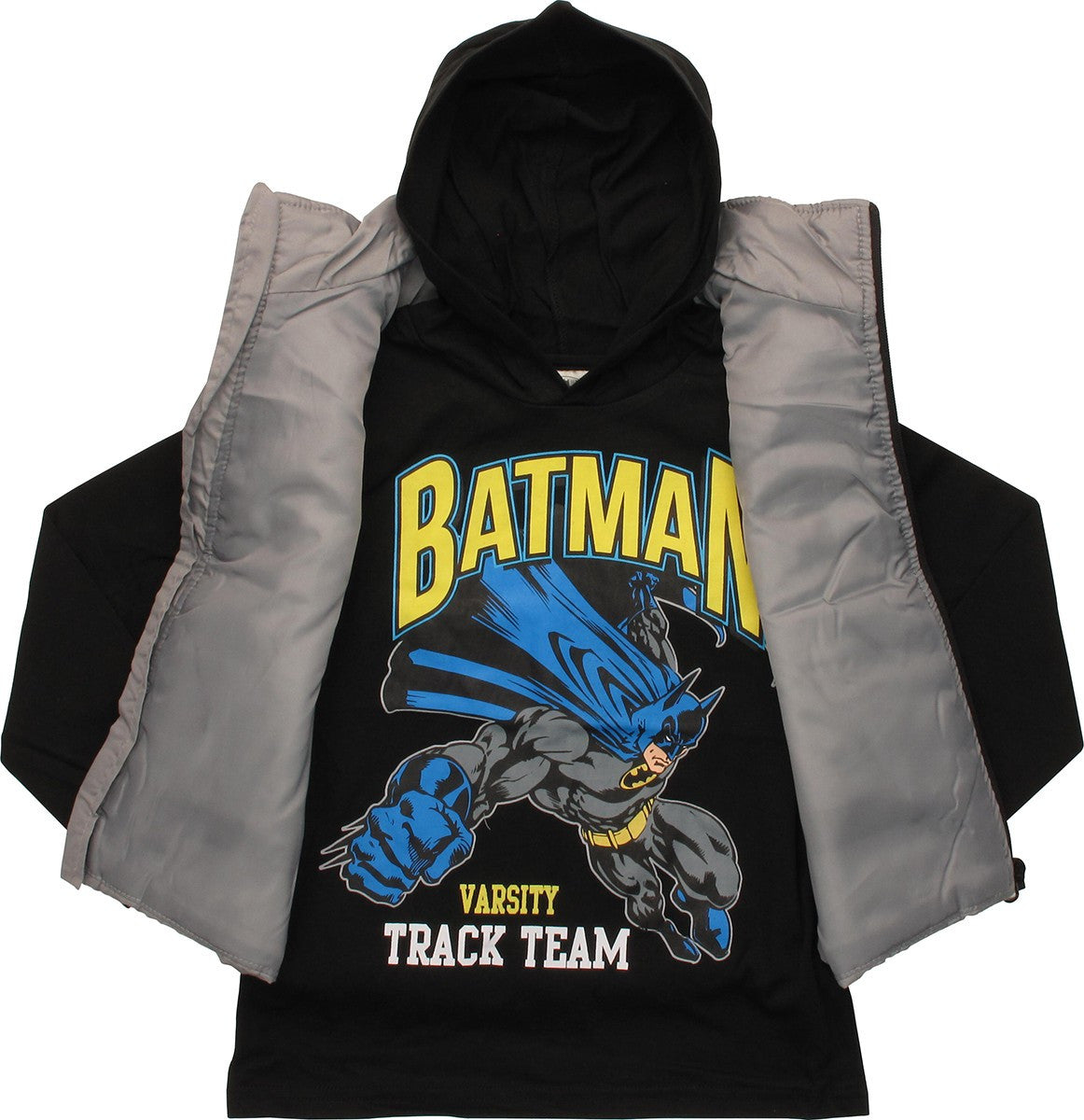 Batman Hooded Shirt and Sleeveless Juvenile Jacket