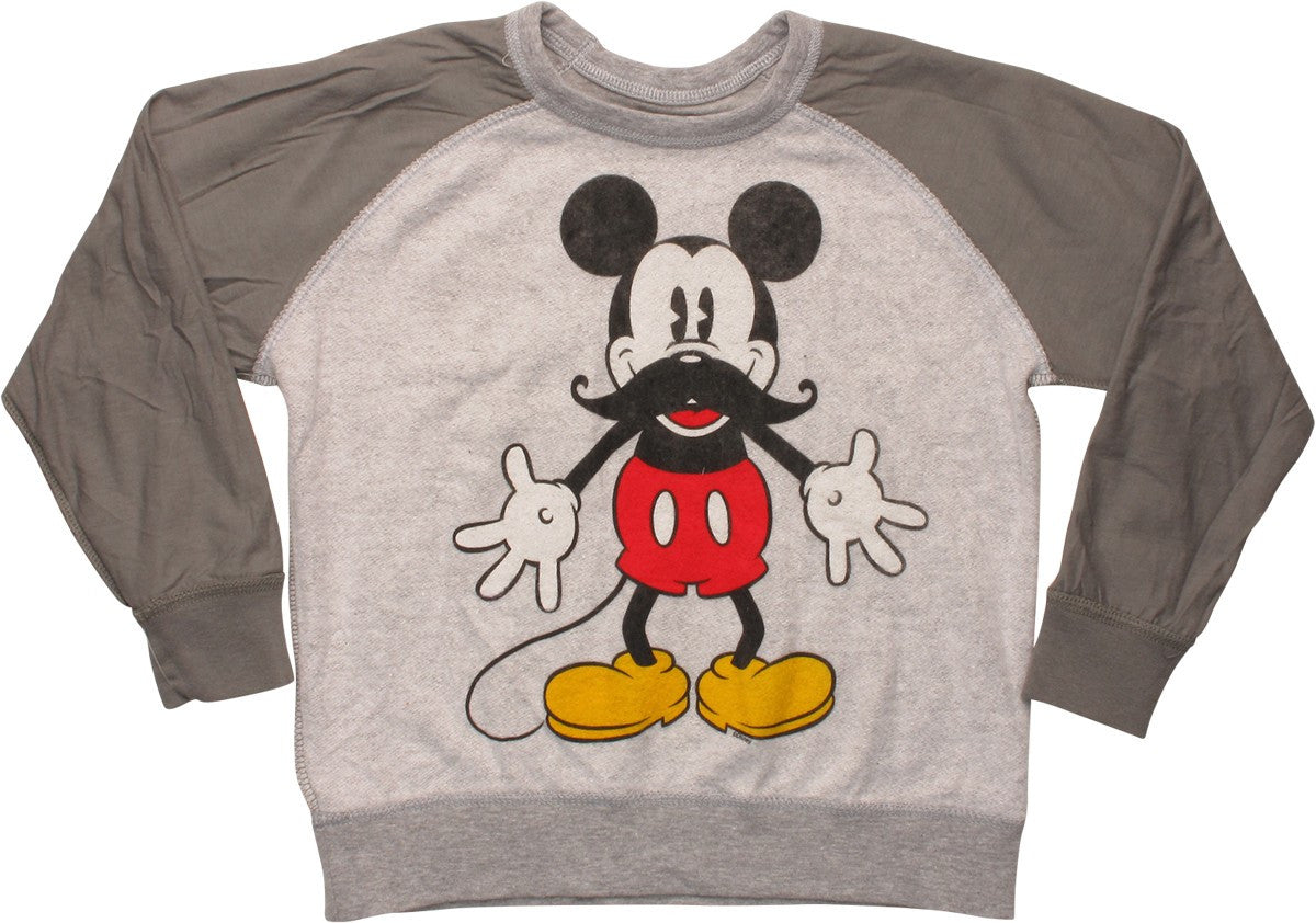 Mickey Mouse Mustaches Grid Juvenile Sweatshirt