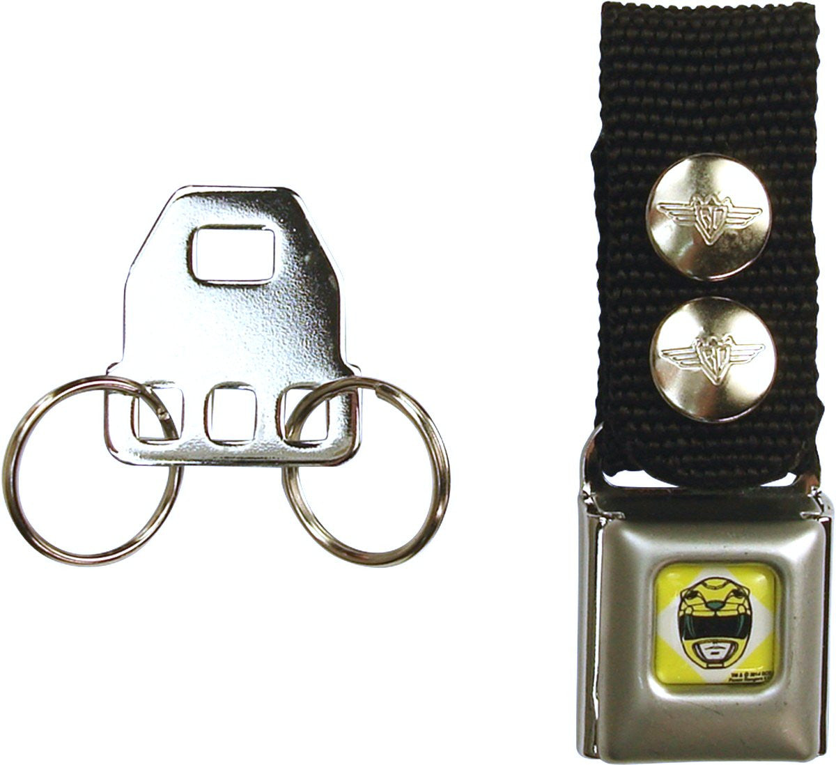 Power Rangers Yellow Ranger Buckle Keychain