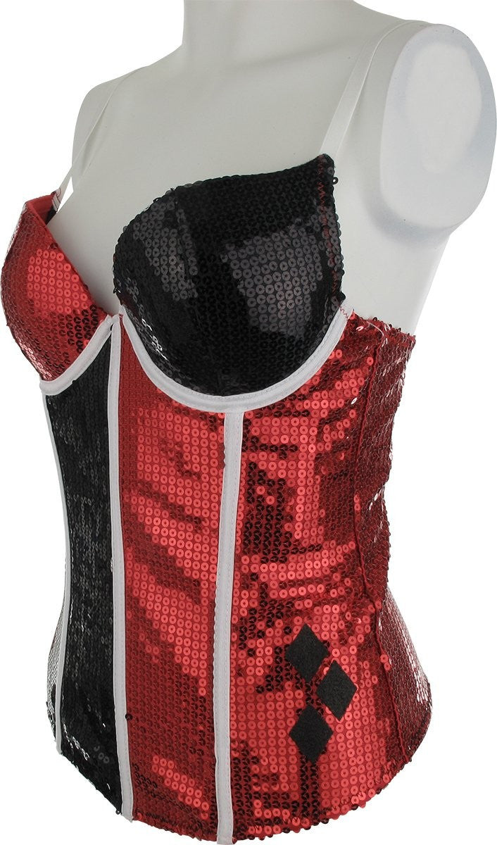 Harley Quinn Costume Sequins Corset Lingerie