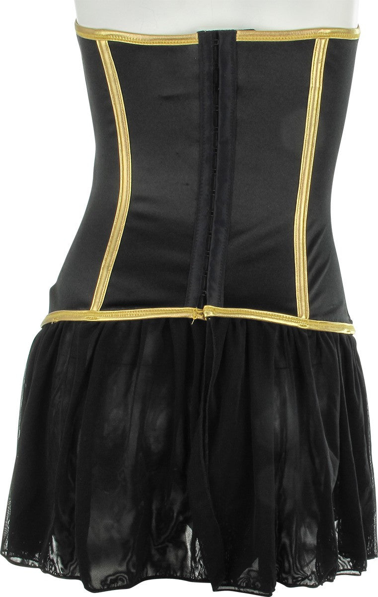 Batman Logo With Attached Skirt Corset Lingerie