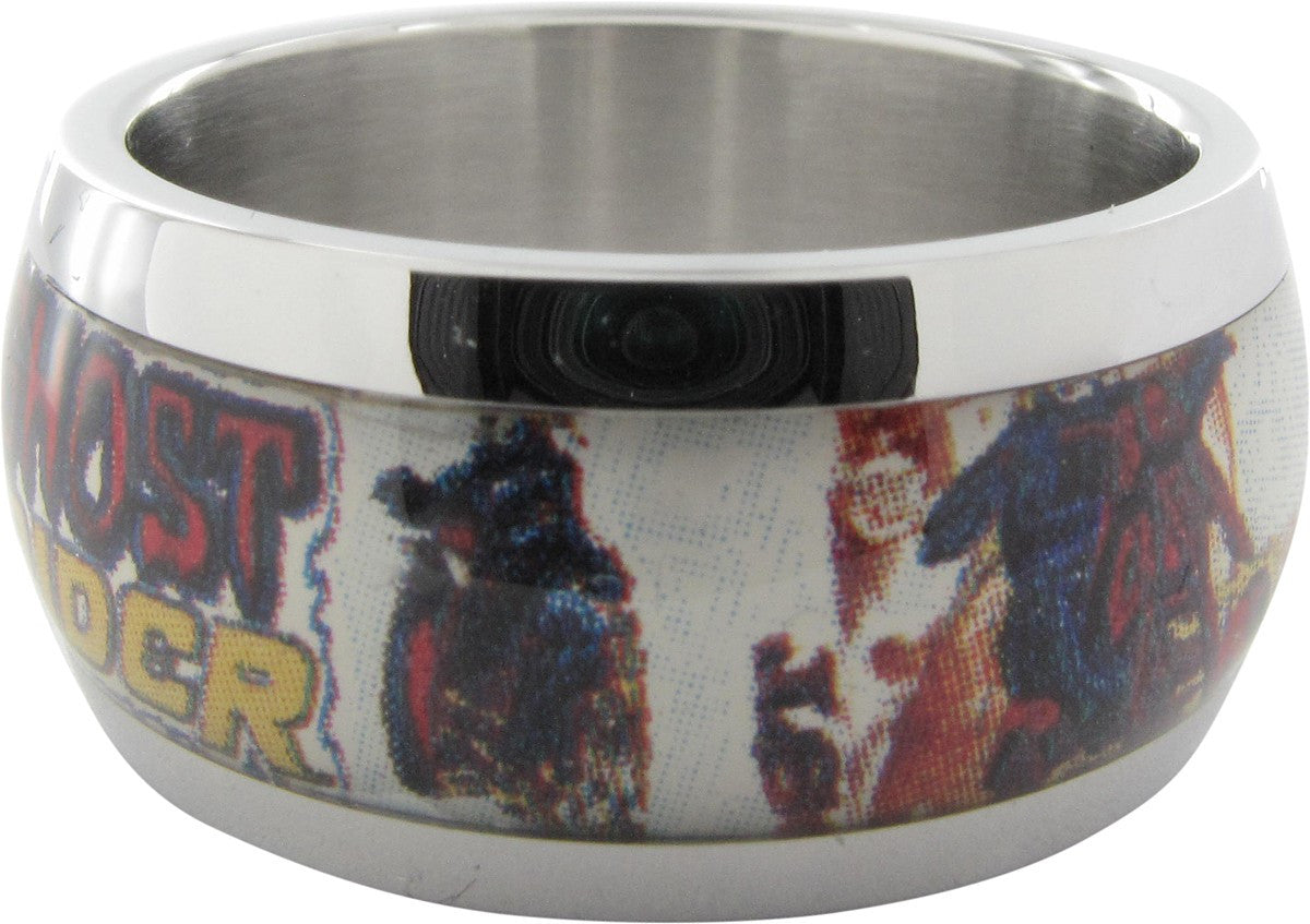 Ghost Rider Name Skull Bike Ring