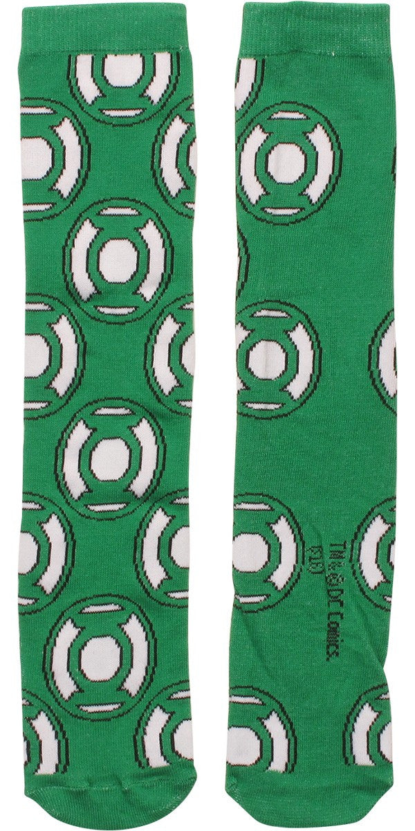 Green Lantern Logo All Over Crew Socks