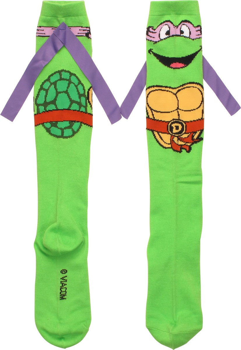 Ninja Turtles Donatello Ribbon Knee High Socks