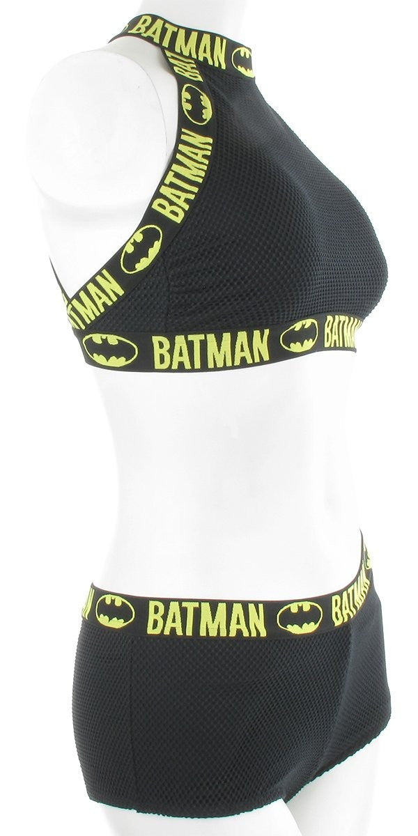 Batman High Neck Mesh Bikini Swimsuit