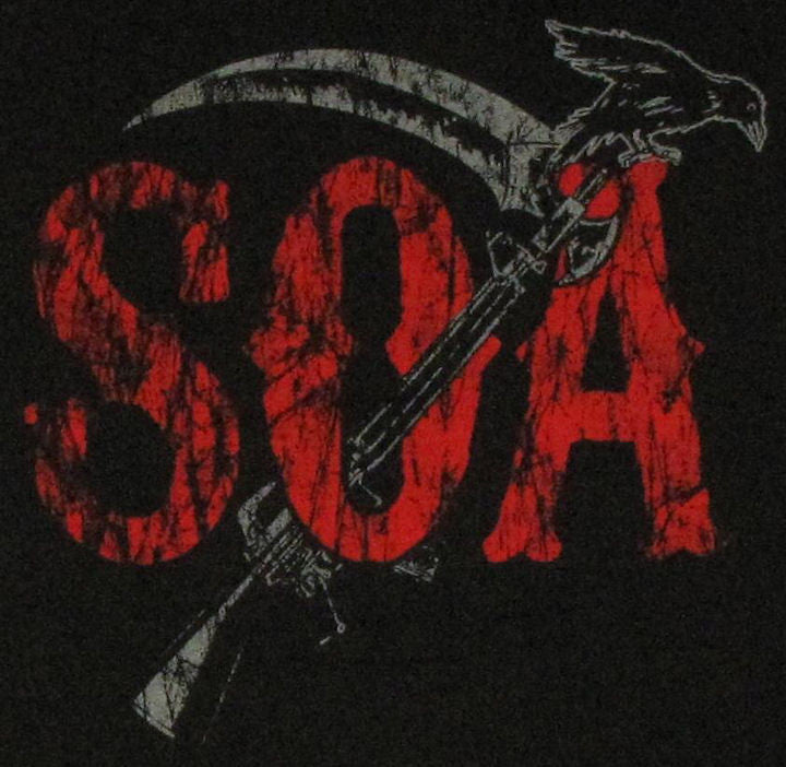Sons of Anarchy Red SOA Muscle T Shirt