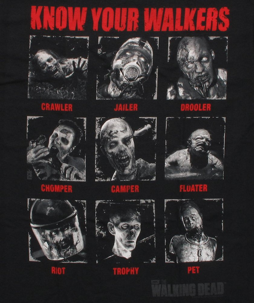 Walking Dead Know Your Walkers T Shirt