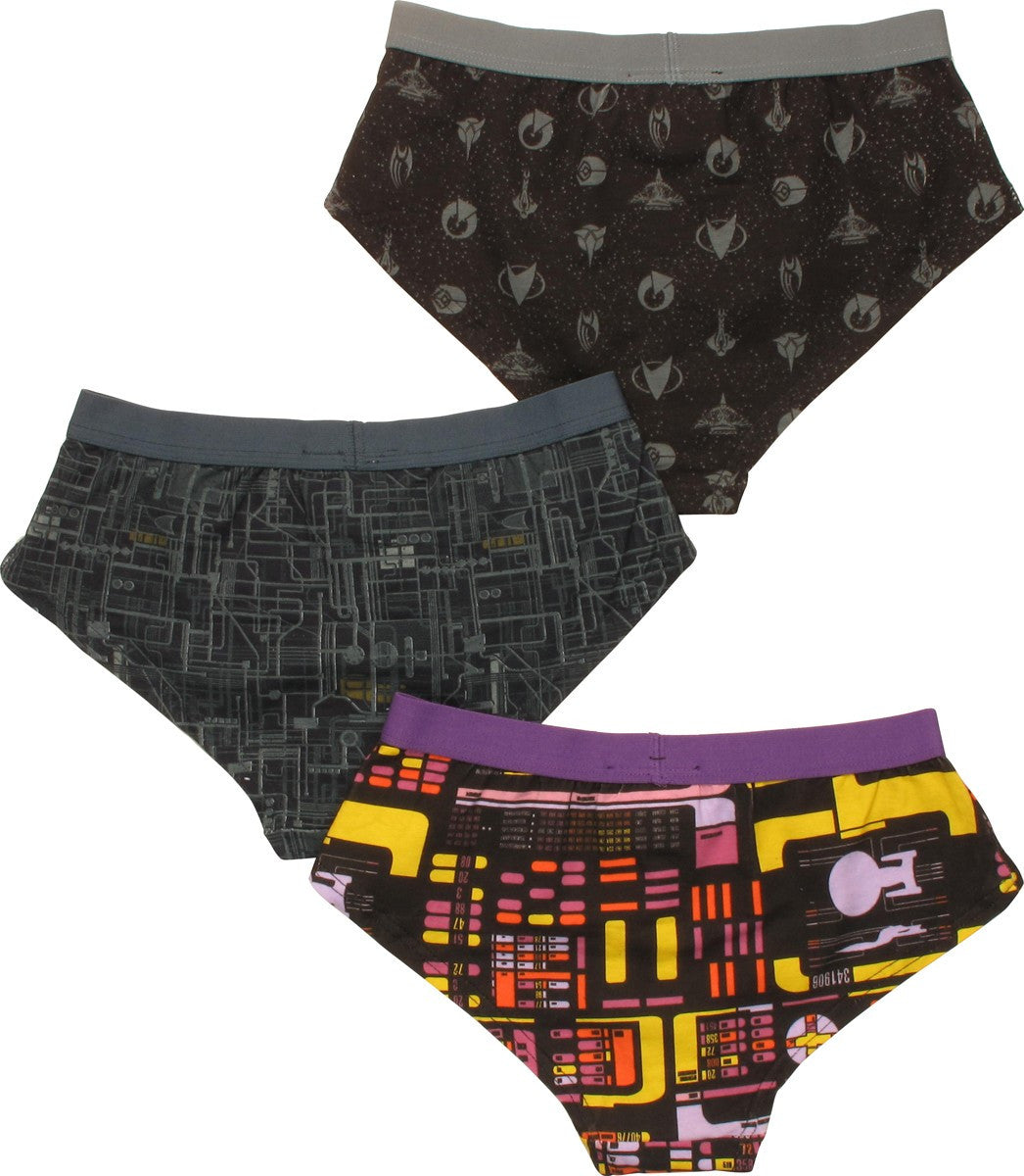 Star Trek TNG All Over Print 3 Pack Panty Set