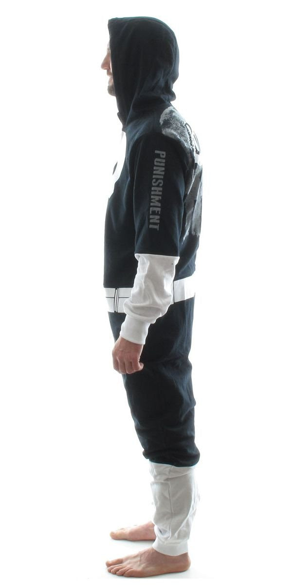 Punisher Costume Hooded Union Suit