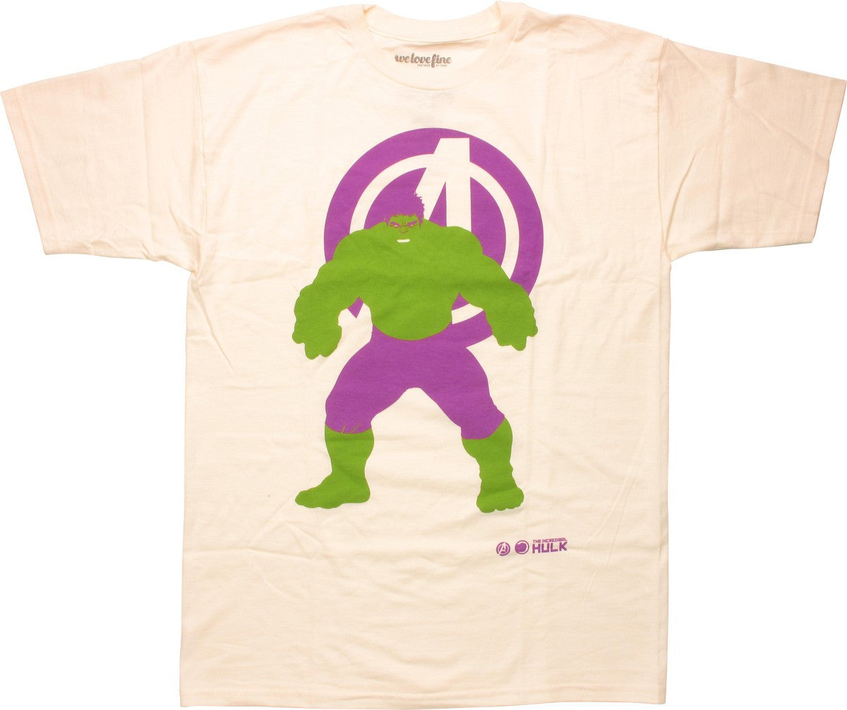 Incredible Hulk Avengers Logo Mighty Fine T-Shirt