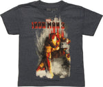 Iron Man 3 Hero Landing Navy Juvenile T-Shirt