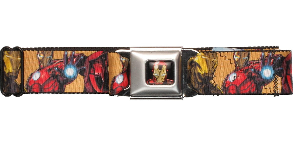Iron Man Armored Avenger Palm Seatbelt Mesh Belt