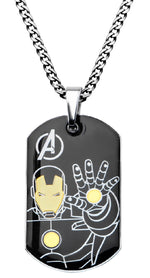 Iron Man Battle Stance Dog Tag Necklace