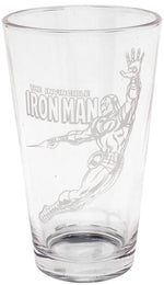 Iron Man Etched Pint Glass