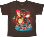 Iron Man Palm Repulsor Brown Juvenile T-Shirt