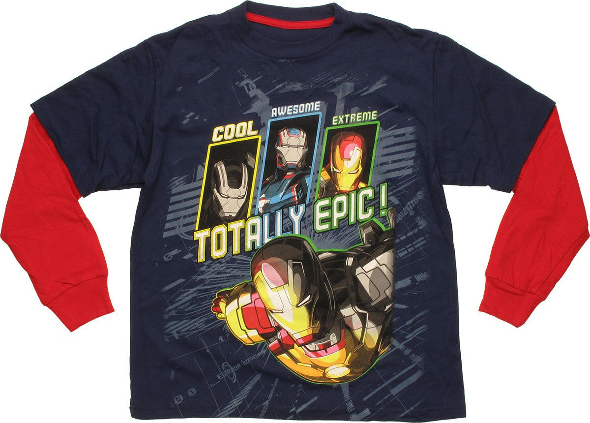 Iron Man Totally Epic Long Sleeve Youth T-Shirt