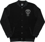 Punisher Skull Logo Letterman Snap Varsity Jacket