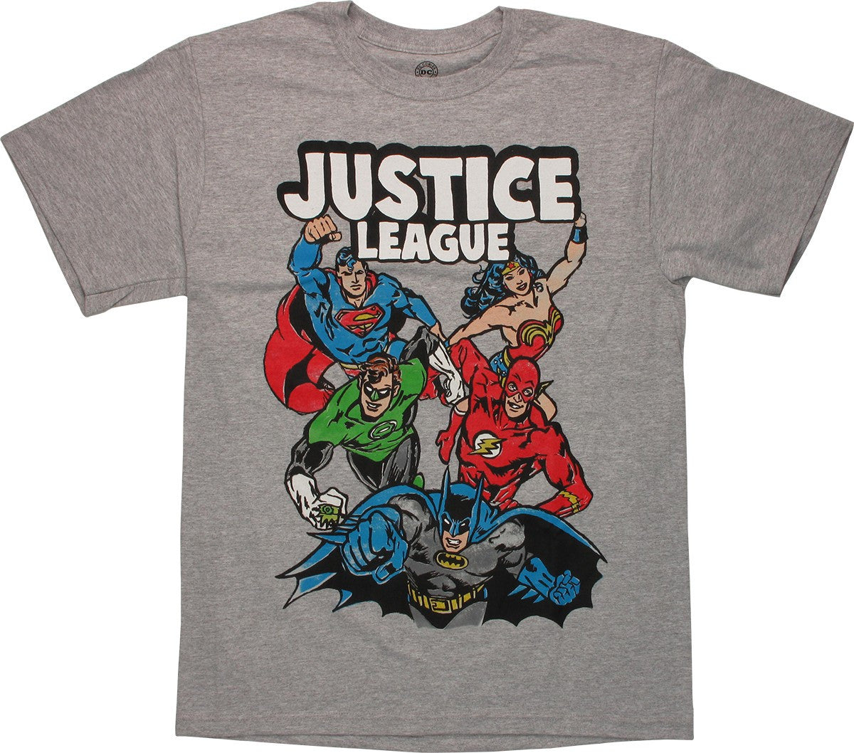 Justice League Drawn Color T Shirt