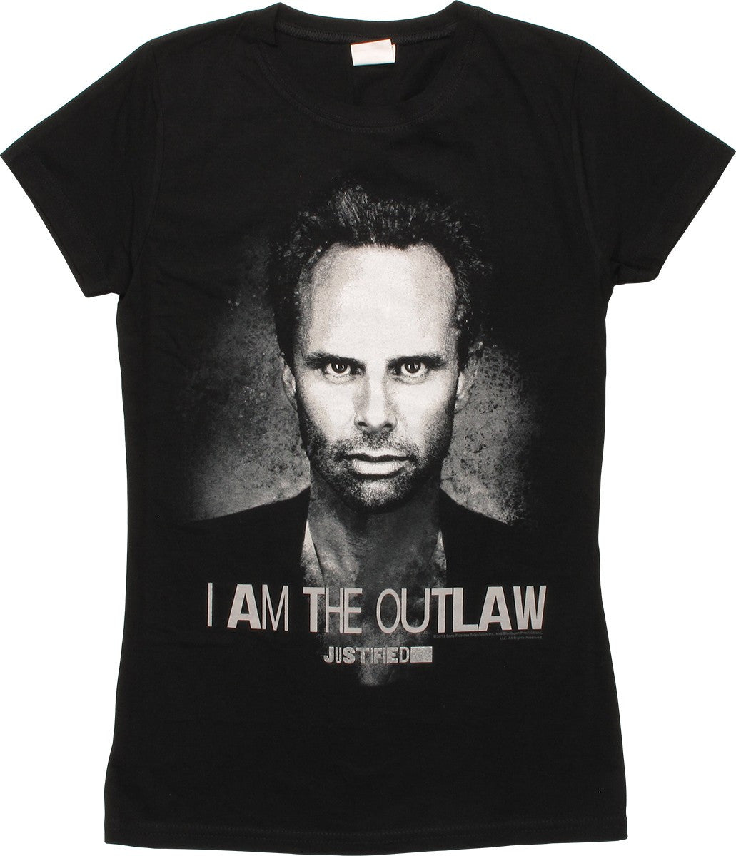 Justified Boyd I Am The Outlaw Juniors T-Shirt