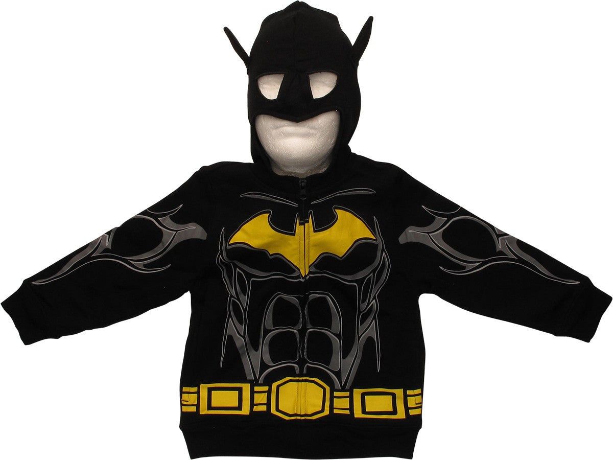 Batman Logo Masked Costume Zipper Juvenile Hoodie