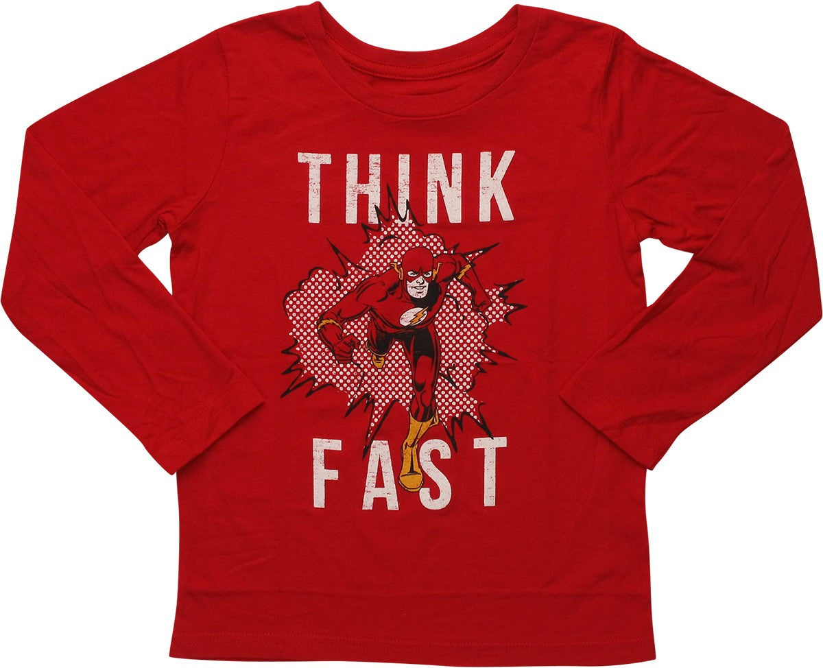 Flash Think Fast Distressed LS Juvenile T-Shirt