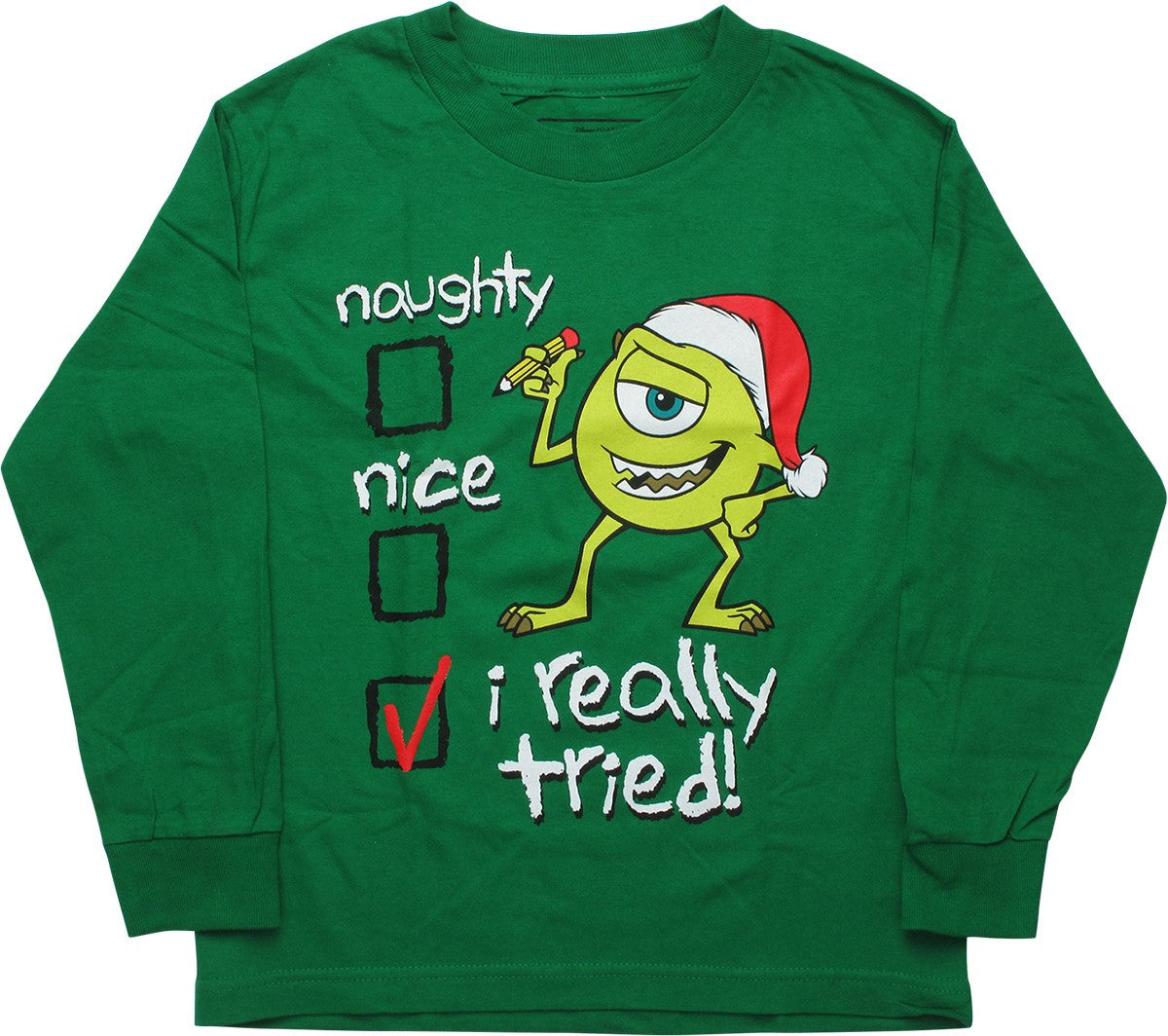 Monsters Inc Mike Really Tried LS Juvenile T-Shirt