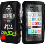 Keep Calm Kill Zombies Phone Wristlet Clutch Wallet