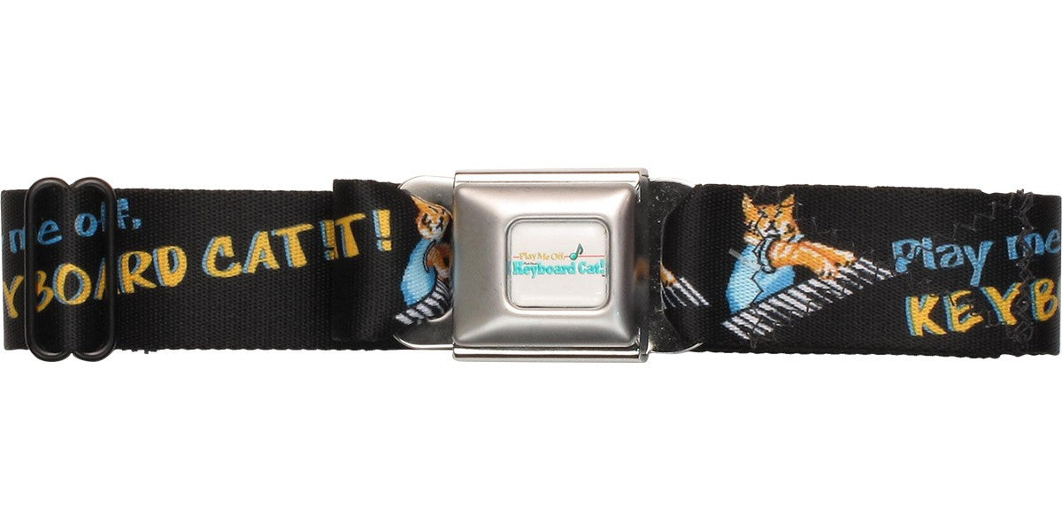 Keyboard Cat Play Me Off Seatbelt Mesh Belt