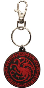 Game of Thrones Targaryen Crest Rubber Keychain
