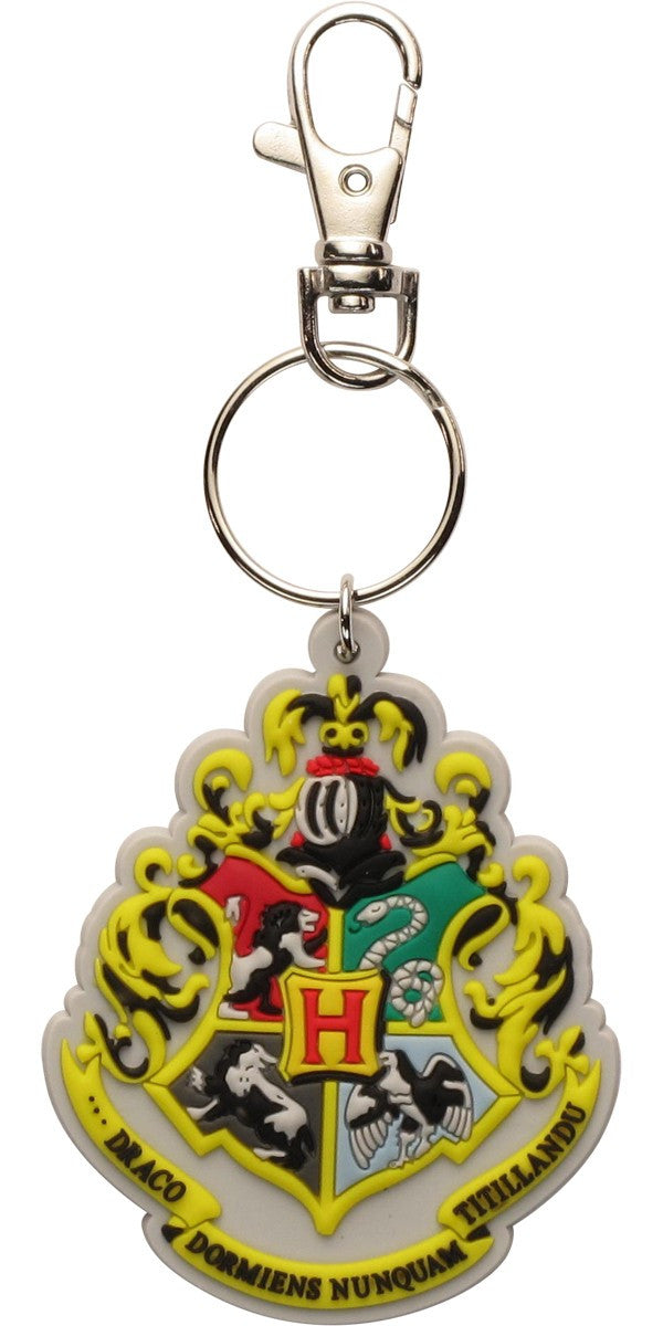Harry Potter 3D Hogwarts Crest Rubber Keychain