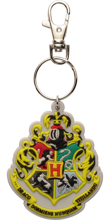 Harry Potter 3D Hogwarts Crest Rubber Keychain